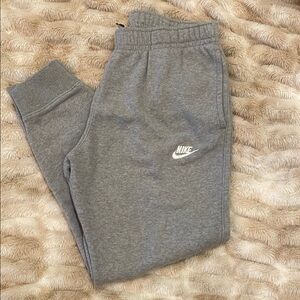 Nike Gray Jogger Sweatpants with Elastic Cuffs